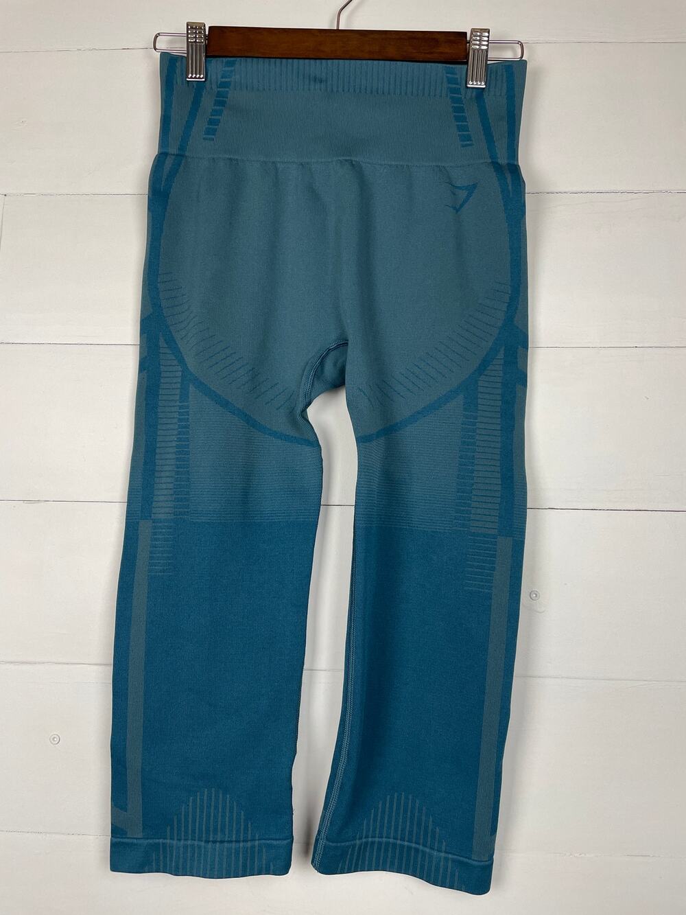 Gymshark Adapt Ombre Seamless Cropped Leggings Blue Teal Size S Small